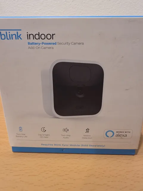 Blink Indoor Add-on Security Camera (Sync Module Required) BCM00410U, NEW