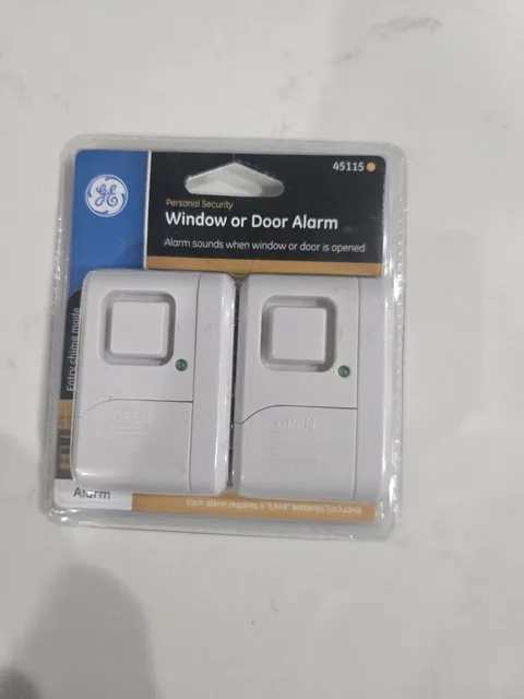 GE 45115 Personal Security Window or Door Alarm - Almond Colored New