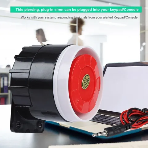 120dB DC 12V Mini Red Wired Horn Siren Sound Alarm System Warning Horn