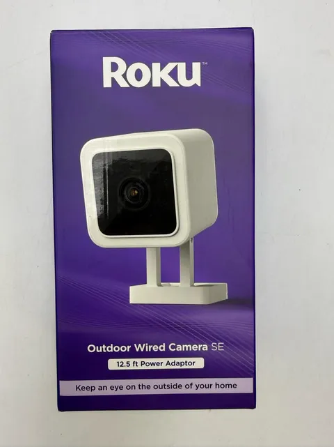 Roku Outdoor Security Camera 1080p HD Wired Weatherproof Night Vision Alexa
