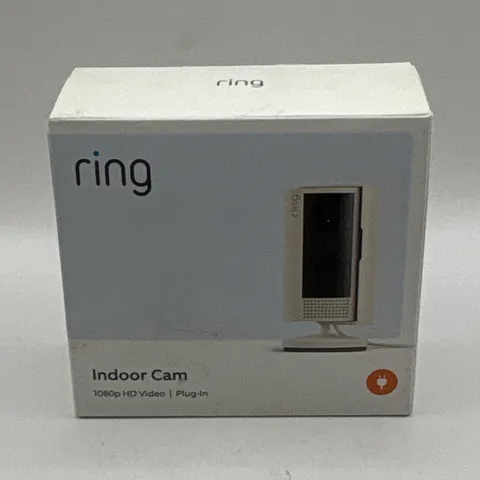 Ring Indoor Cam 1080p Wi-Fi Wired Plug-In Indoor IP Security Camera Alexa White