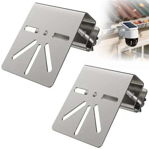 HEIWUKONG Camera Gutter Mount for Security Camera,Outdoor Stainless Steel Gut...