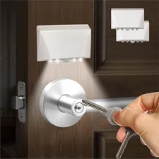 White 2 Pack Motion Sensor Keyhole Light - Automatic On/Off Infrared LED, Suitab