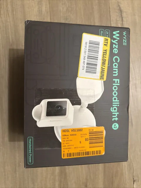 Wyze Cam Floodlight v2 2K HD Color Night Vision Motion Activated Open Box