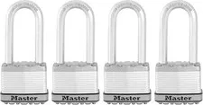 Magnum Heavy Duty Outdoor Padlock with Key, 4 Pack Keyed-Alike