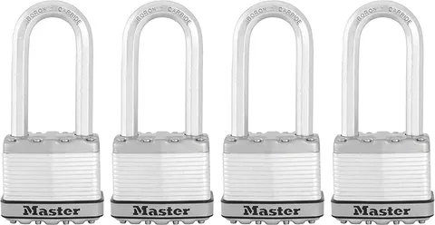 Magnum Heavy Duty Outdoor Padlock with Key, 4 Pack Keyed-Alike
