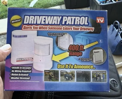 U.S. Patrol Driveway Patrol Garage Motion Sensor Security System - White