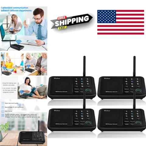 Wireless Intercoms with Power Bank Support 10 Channel Communication System