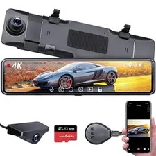 EUKi drive recorder Mirror type front and rear camera Front 4K + Rear 1080P WIFI