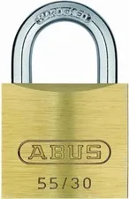 ABUS 55/30 Brass Padlock 30mm Heavy Duty Lock w/ 2 Keys Gym Locker OEM