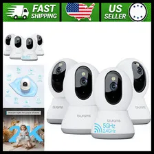 Blurams 2K Indoor Security Cameras 4-Pack 360° PTZ 2-Way Talk Motion Tracking
