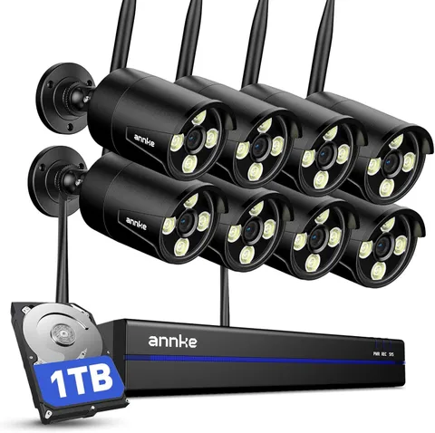 ANNKE Wireless Security Camera 16CH 4K NVR 8 Cameras