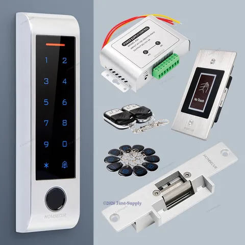 HOMSECUR IP66 APP WIFI RFID Access Control Set NC Strike Lock