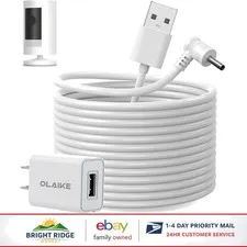 Long 8m Charging Cable for Stick Up Cam Battery with Waterproof Design