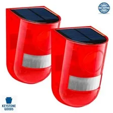 Solar Motion Sensor Alarm 129db Outdoor Wall Mount Security Siren Waterproof 4