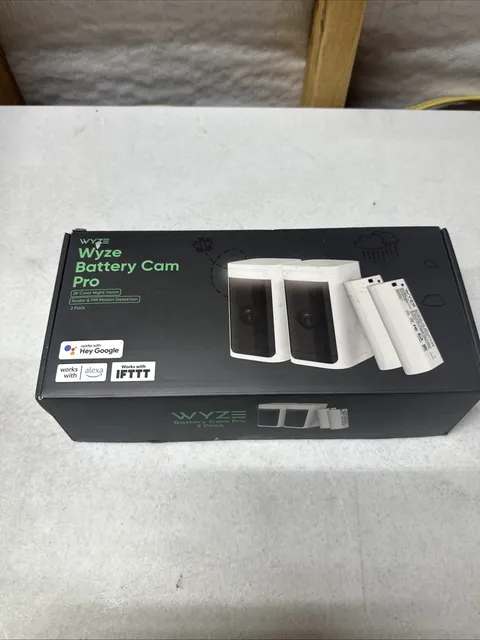 Wyze Battery Cam Pro 2K Color Night Vision/Radar Detection 2 Pack WYZECOP-RB2PK