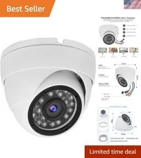 Durable 2MP Analog CCTV with 105° View and Night Vision - Ideal for All Rooms