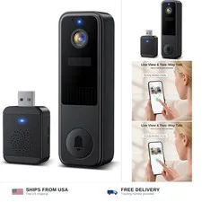 DB4 2K Battery Video Doorbell, Smart Wireless Doorbell Camera with Ring Chime...