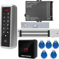Door Access Control System Kit RFID Touch Metal Keypad Reader with 600Lbs Electr