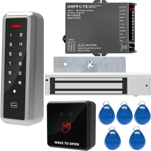 Door Access Control System Kit RFID Touch Metal Keypad Reader with 600Lbs Electr