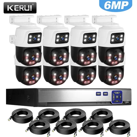 KERUI 6MP POE 8CH NVR Security Camera System Surveillance Night Auto Tracking US