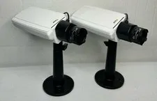 (2) AXIS P1344 CAMERAS 0324-001-02 with Housing W/ SD Card Compatibility