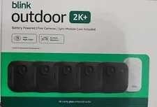 Blink Outdoor 2K+ Wireless Smart Security 5 Camera System with Sync Module Core