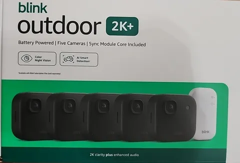 Blink Outdoor 2K+ Wireless Smart Security 5 Camera System with Sync Module Core