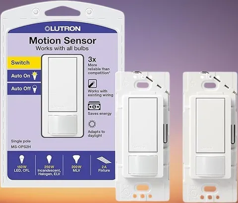 Lutron Maestro Motion Switch – 2-Pack, White, Occupancy/Vacancy, Single Pole