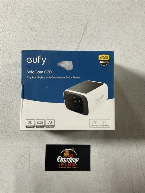 eufy SoloCam C20 2K Wireless Security Camera 8GB AI Solar Ready