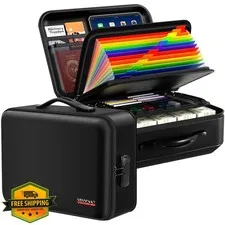 VANNPOOY Black Fireproof Document Box