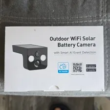 1080p Wireless Wi-Fi Outdoor Solar Battery IP Camera Black Google Assist