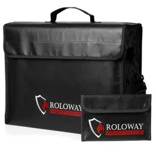Dual-layer Fireproof Fiberglass Bag with Lockable Zipper