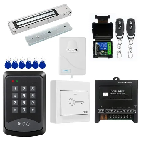 RFID Keypad Door Access Control System, 600lb Electric Magnetic Lock Kit, Exit B