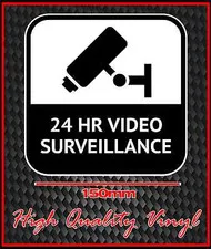 CCTV WARNING SIGN STICKER 24 HOUR VIDEO SURVEILLANCE BRAND NEW STYLE 6