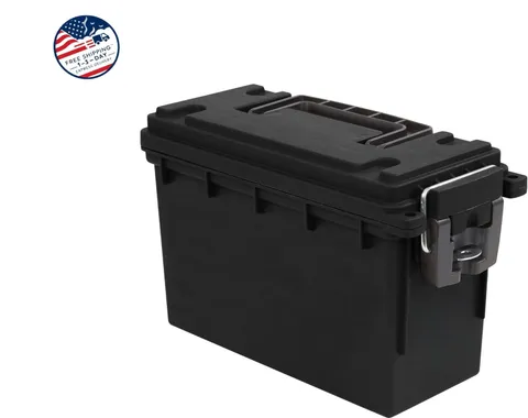Caja para municiones, caja con cerradura y asa, para guardar equipo de caza, su.