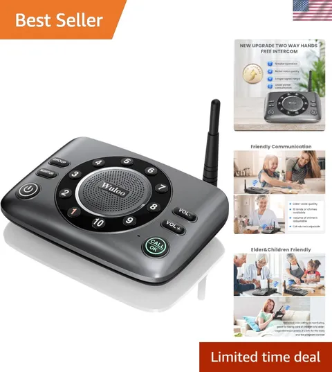 Hands-Free Wireless Intercom System for Home & Business – 5280 ft Range, 1-Pack