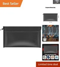 Ultimate Fireproof Document Bag: Durable Protection Up to 2000°F, 2 Pockets