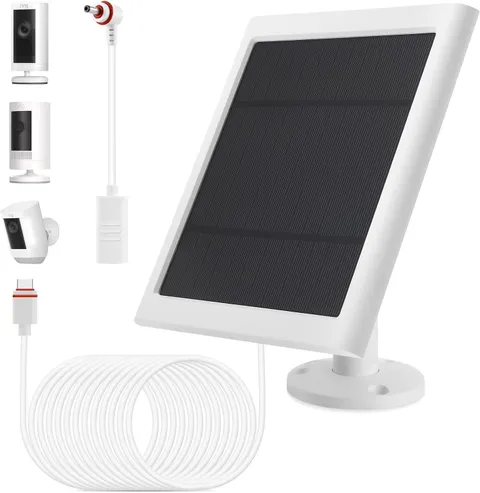 IP65 Solar Panel Outdoor for Ring Cameras (White 1P) Spotlight Cam White 1P