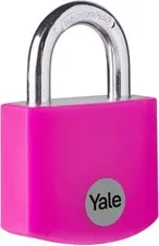 Yale YE3B/32/116/1/P - Pink Aluminium Padlock (32 mm) - Indoor Lock for Locker, 
