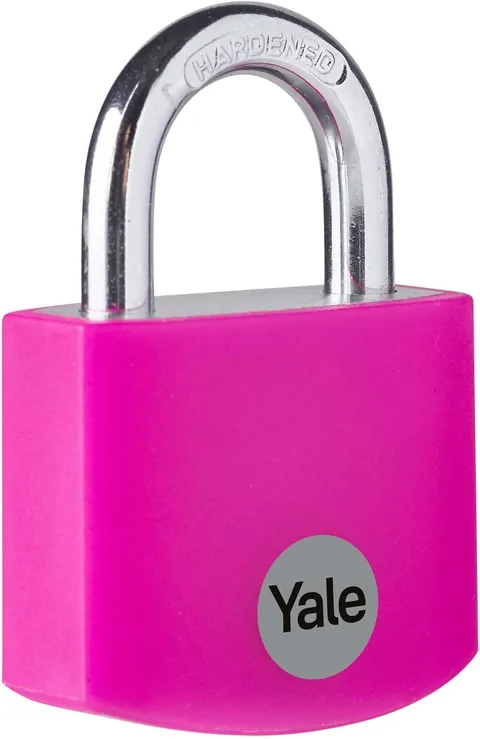 Yale YE3B/32/116/1/P - Pink Aluminium Padlock (32 mm) - Indoor Lock for Locker, 