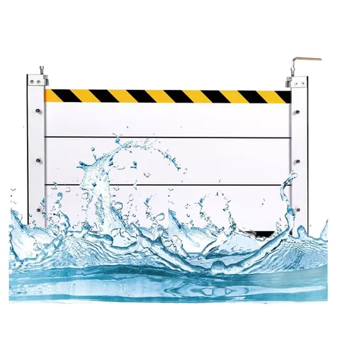 Aluminum Flood Barrier, Reusable Flood Protection Baffle, Removable Temporary...