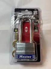 Master Lock 1DLJ Laminated Steel Padlock, 2-1/2" Shackle, 1-3/4'' Body BRAND NEW