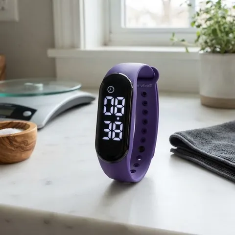 8 Alarm Vibrating Alarm Watch Medical Reminder Watch - with Timer and 8 Daily...
