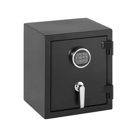 BLACK - AMAZON BASICS FIRE RESISTANT SECURITY SAFE PROGRAMMABLE ELECTRONIC