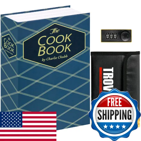 Kofair Book Safe Combination Lock Hidden Safe 9.5 X 6.2 X 2.2 Inch Fireproof