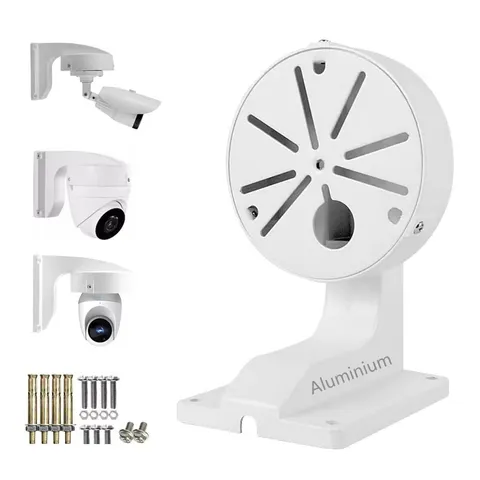 Security Camera Mount Bracket, Aluminum Indoor Outdoor Wall Mount Bracket L-T...