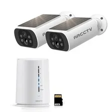 Wireless Home Security Camera Outdoor Solar Powered 4MP Night Vision 2-Way Audio