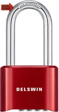 Heavy Duty Padlock Combination Lock - 4 Digit Combo Lock with 2.5 Inch Long Sha