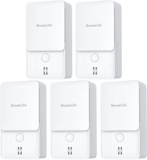 GoveeLife Water Leak Detectors 5 Pack, 100dB Adjustable Audio Alarm and Leak